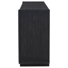 Leandro Burnished Black 2-drawer Dining Sideboard Server - Ornate Home