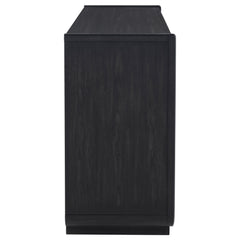 Leandro Burnished Black 2-drawer Dining Sideboard Server - Ornate Home