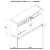 Leandro Burnished Black 2-drawer Dining Sideboard Server - Ornate Home