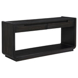Leandro Burnished Black 2-drawer Entryway Sofa Console Table - Ornate Home