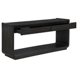 Leandro Burnished Black 2-drawer Entryway Sofa Console Table - Ornate Home