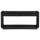 Leandro Burnished Black 2-drawer Entryway Sofa Console Table - Ornate Home