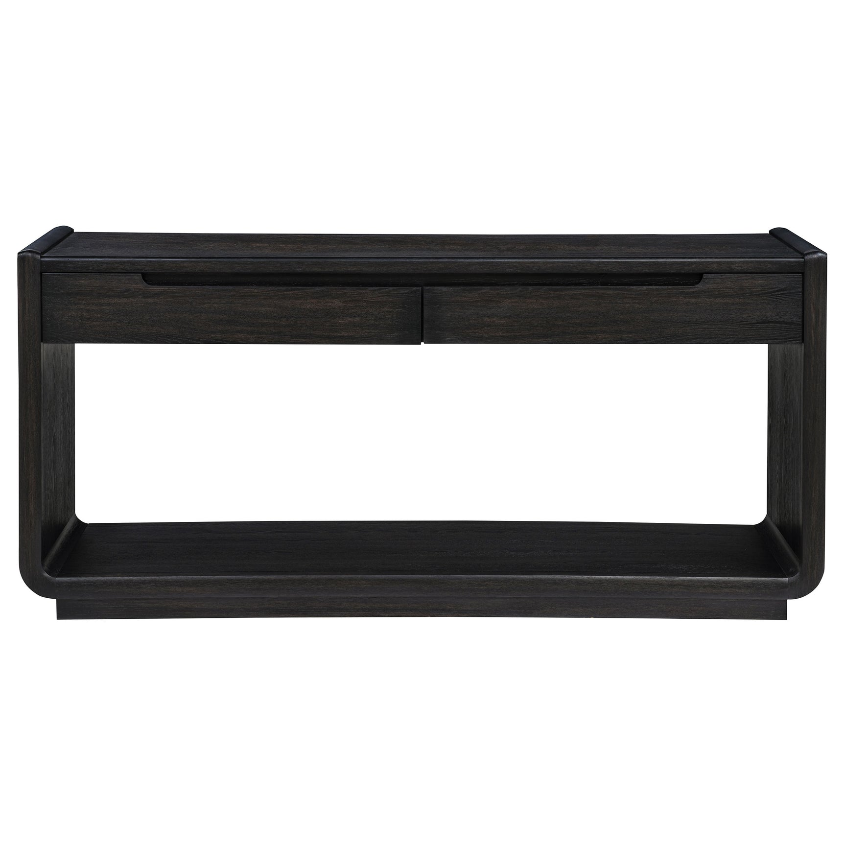 Leandro Burnished Black 2-drawer Entryway Sofa Console Table - Ornate Home