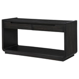 Leandro Burnished Black 2-drawer Entryway Sofa Console Table - Ornate Home