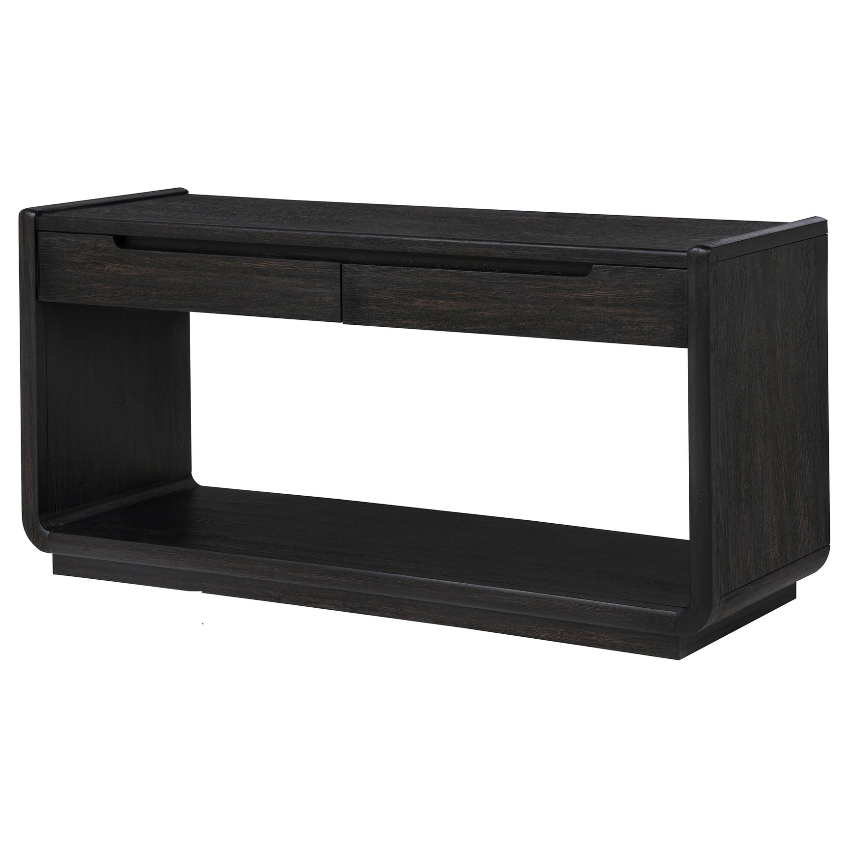 Leandro Burnished Black 2-drawer Entryway Sofa Console Table - Ornate Home