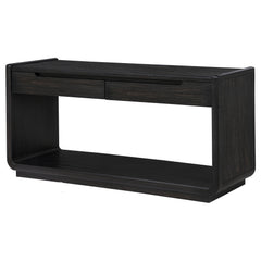 Leandro Burnished Black 2-drawer Entryway Sofa Console Table - Ornate Home