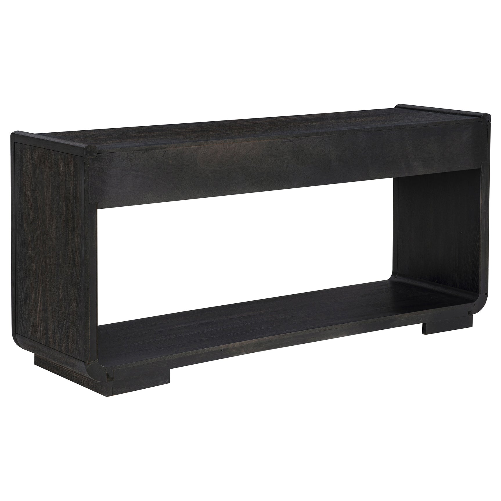 Leandro Burnished Black 2-drawer Entryway Sofa Console Table - Ornate Home