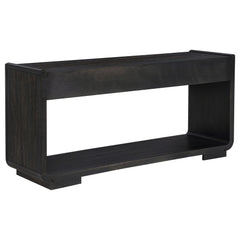 Leandro Burnished Black 2-drawer Entryway Sofa Console Table - Ornate Home