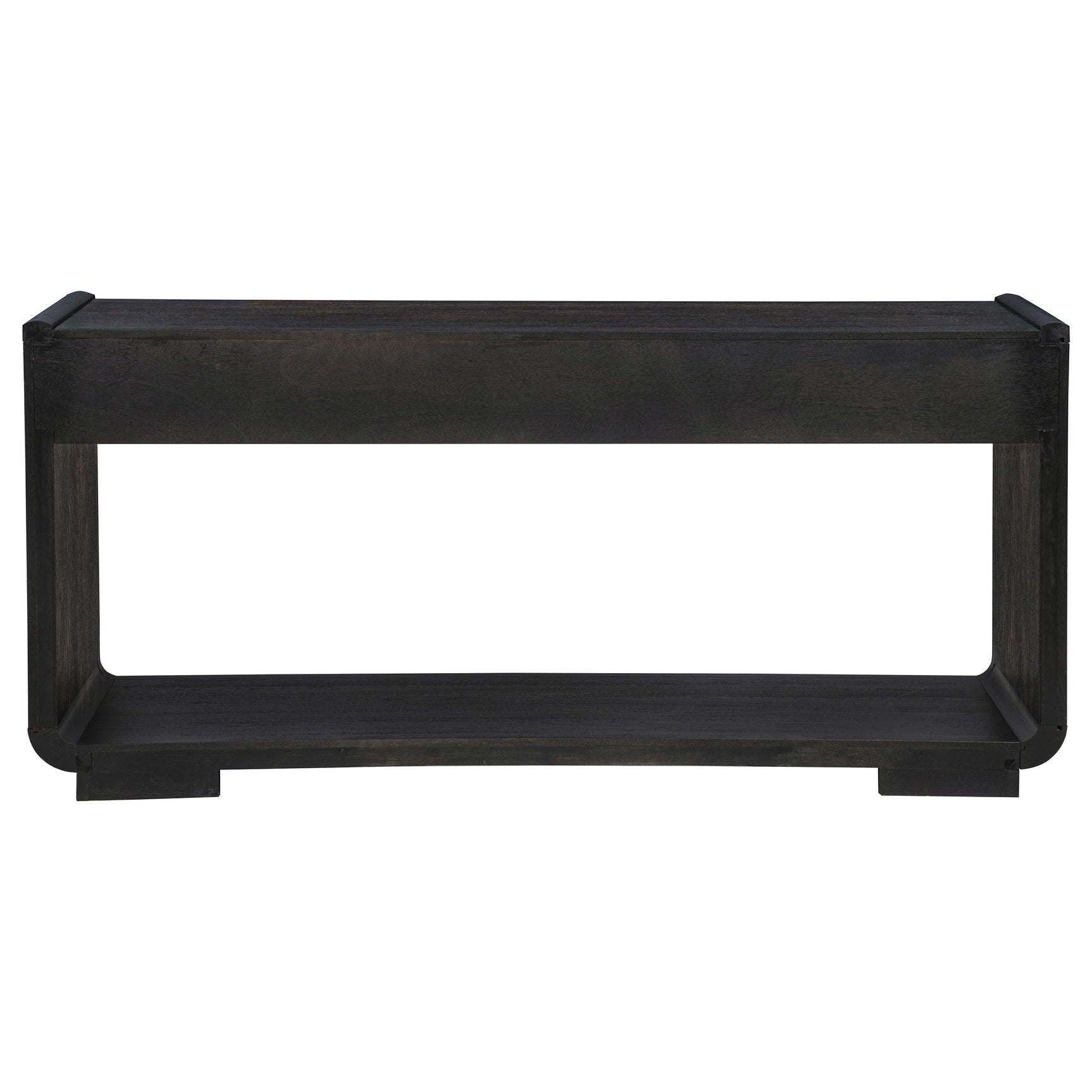Leandro Burnished Black 2-drawer Entryway Sofa Console Table - Ornate Home