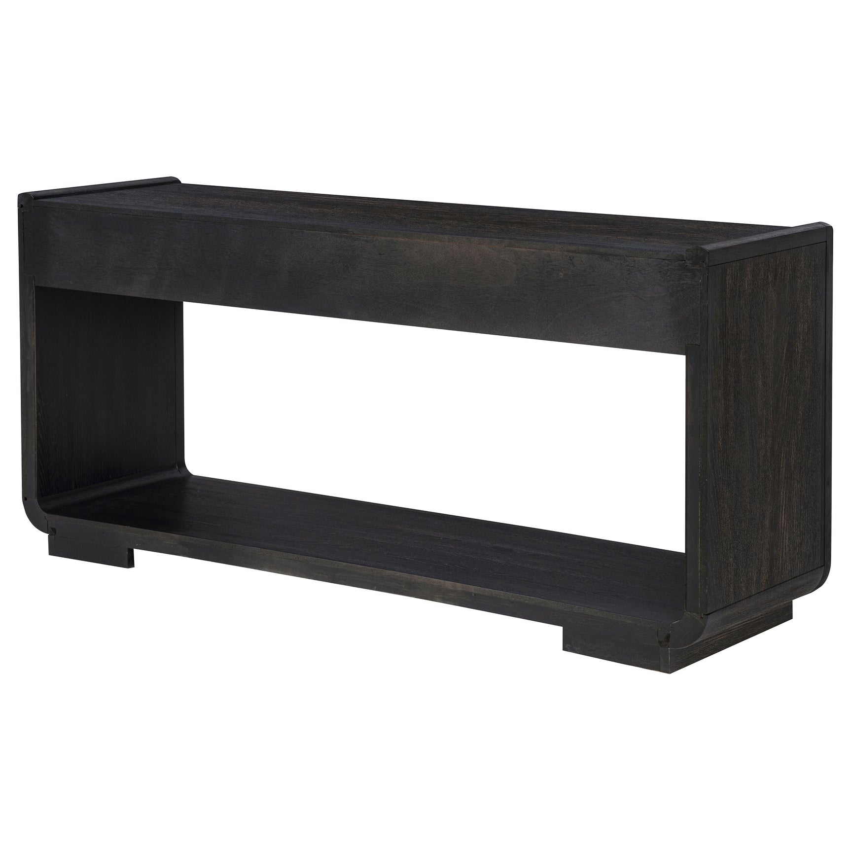Leandro Burnished Black 2-drawer Entryway Sofa Console Table - Ornate Home