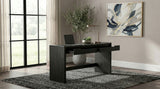 Leandro Burnished Black 2-drawer Home Office Writing Desk - Ornate Home