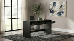 Leandro Burnished Black 2-drawer Home Office Writing Desk - Ornate Home
