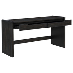 Leandro Burnished Black 2-drawer Home Office Writing Desk - Ornate Home