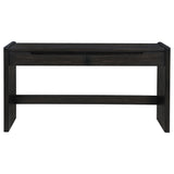 Leandro Burnished Black 2-drawer Home Office Writing Desk - Ornate Home