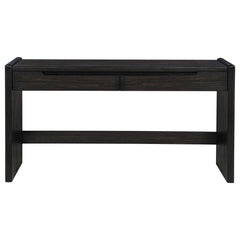 Leandro Burnished Black 2-drawer Home Office Writing Desk - Ornate Home