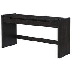 Leandro Burnished Black 2-drawer Home Office Writing Desk - Ornate Home
