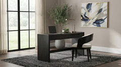 Leandro Burnished Black 2-drawer Home Office Writing Desk - Ornate Home