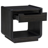 Leandro Burnished Black 2-piece Wood Coffee and End Table Set - Ornate Home