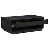 Leandro Burnished Black 2-piece Wood Coffee and End Table Set - Ornate Home