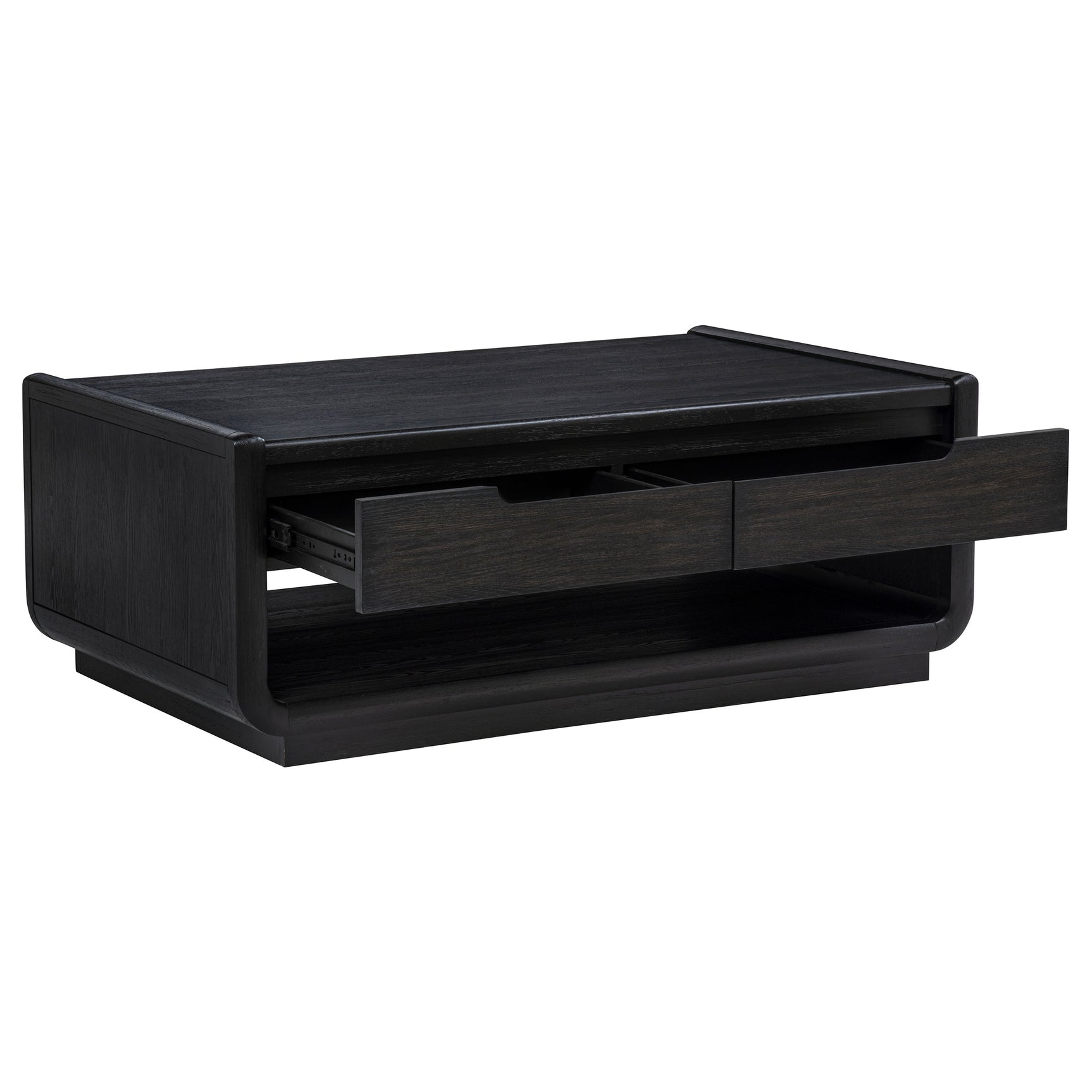 Leandro Burnished Black 2-piece Wood Coffee and End Table Set - Ornate Home