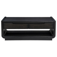 Leandro Burnished Black 2-piece Wood Coffee and End Table Set - Ornate Home