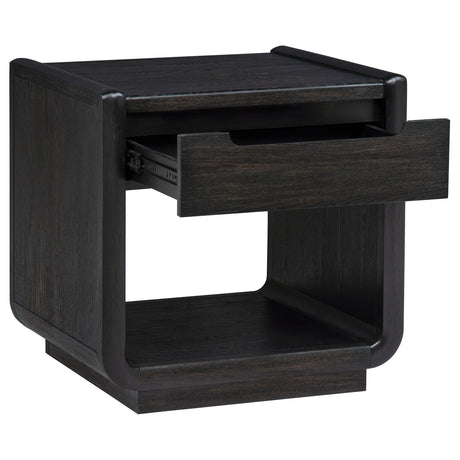 Leandro Burnished Black 3-piece Wood Coffee and End Table Set - Ornate Home