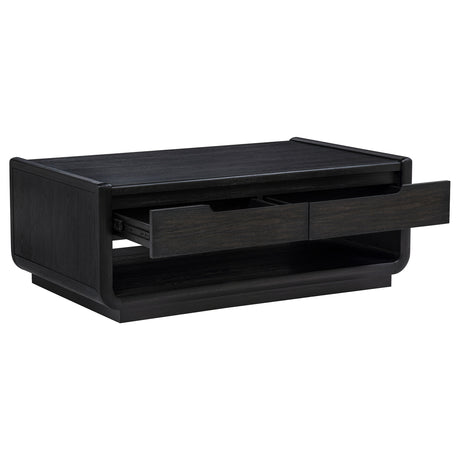 Leandro Burnished Black 3-piece Wood Coffee and End Table Set - Ornate Home
