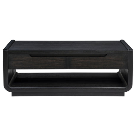 Leandro Burnished Black 3-piece Wood Coffee and End Table Set - Ornate Home