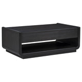 Leandro Burnished Black 3-piece Wood Coffee and End Table Set - Ornate Home