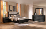 Leandro Burnished Black 4-piece California King Bedroom Set - Ornate Home