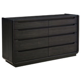 Leandro Burnished Black 4-piece California King Bedroom Set - Ornate Home