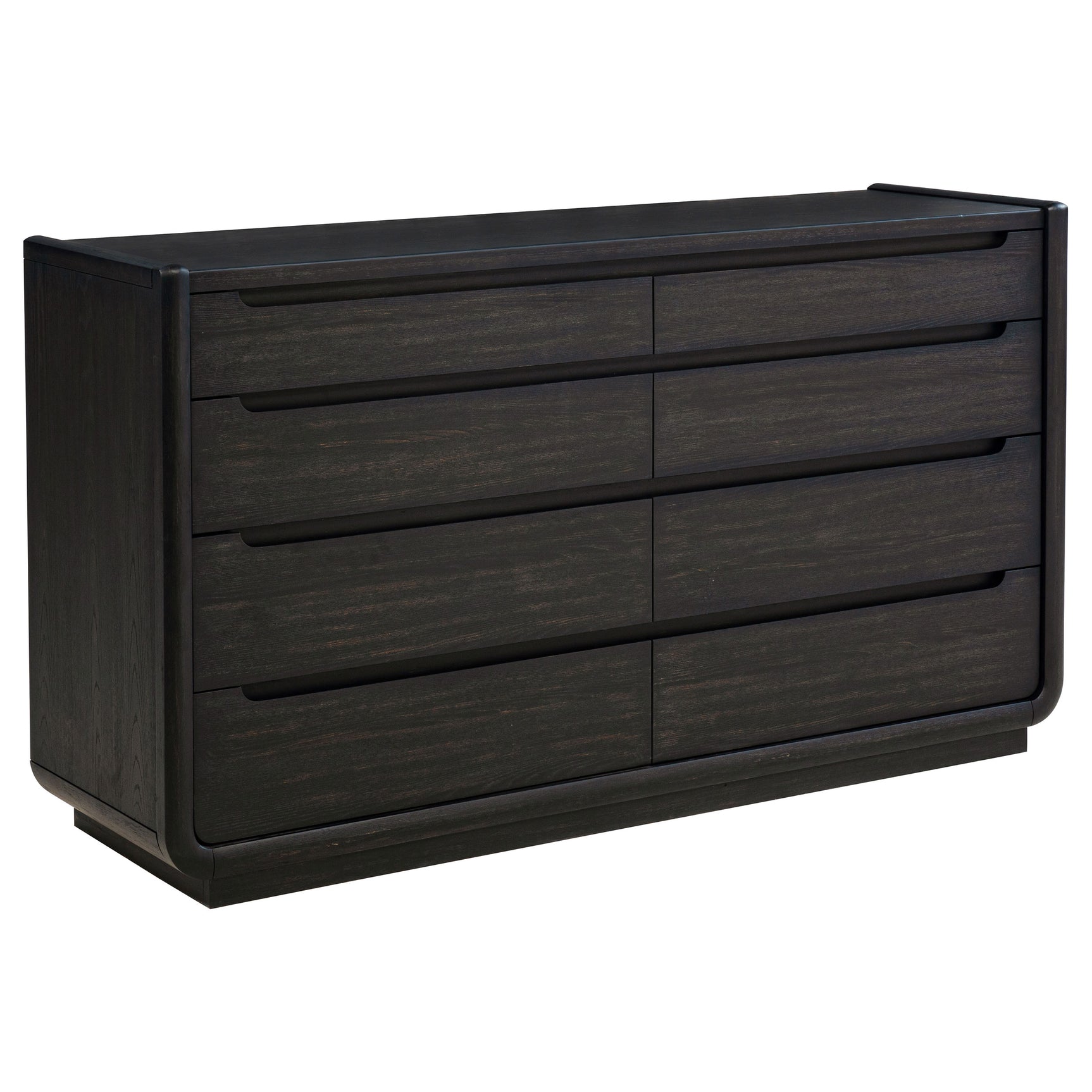 Leandro Burnished Black 4-piece California King Bedroom Set - Ornate Home