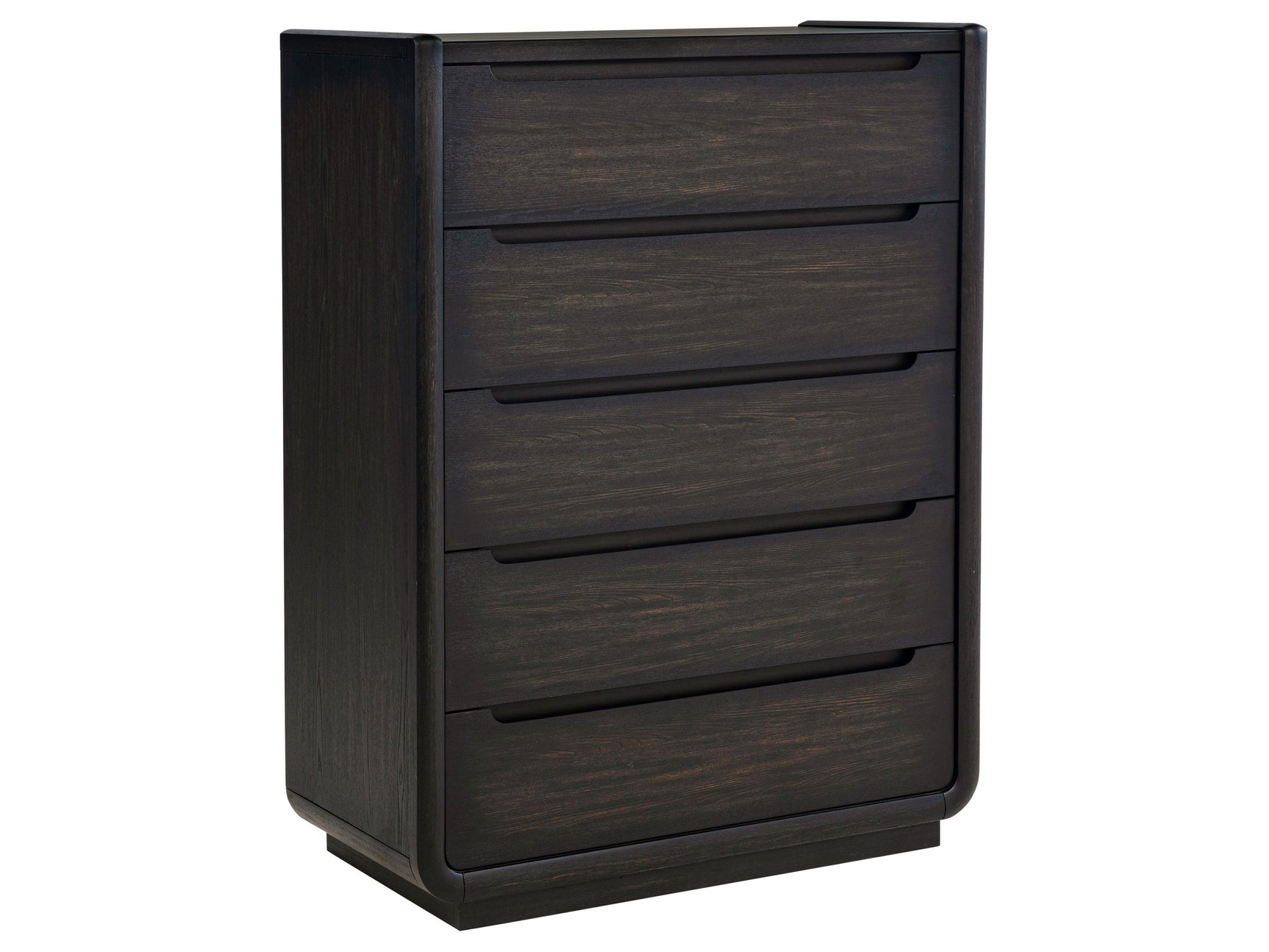 Leandro Burnished Black 5-drawer Bedroom Chest of Drawers - Ornate Home