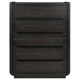 Leandro Burnished Black 5-drawer Bedroom Chest of Drawers - Ornate Home