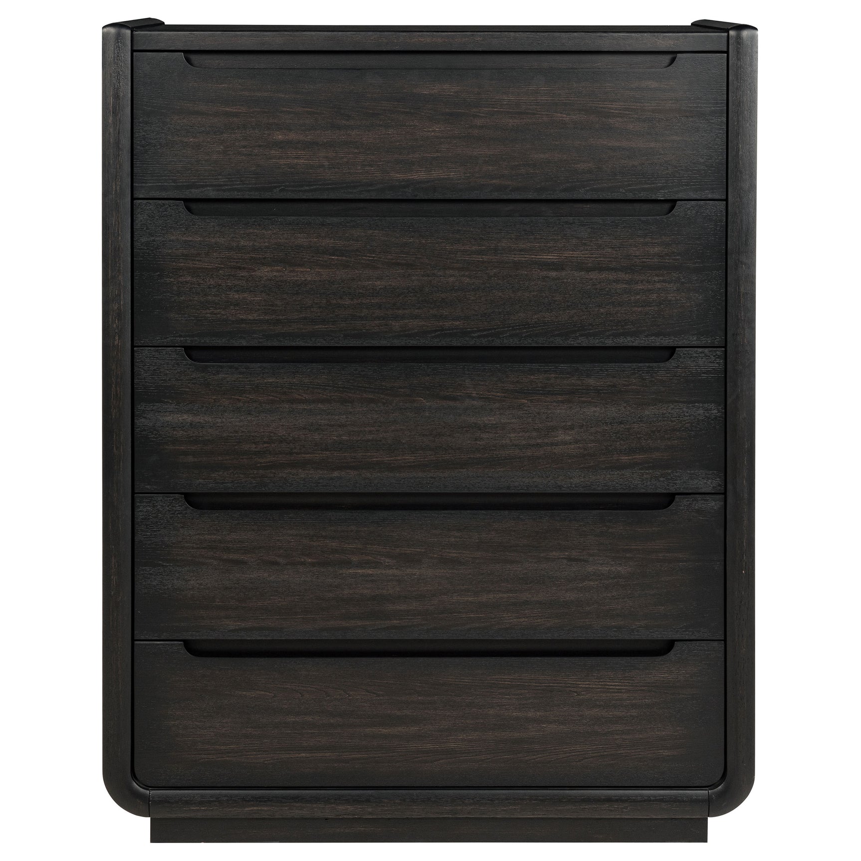 Leandro Burnished Black 5-drawer Bedroom Chest of Drawers - Ornate Home