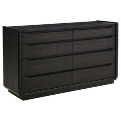 Leandro Burnished Black 5-piece California King Bedroom Set - Ornate Home