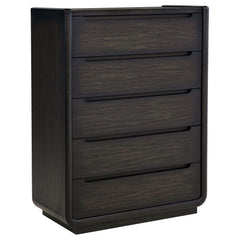Leandro Burnished Black 5-piece California King Bedroom Set - Ornate Home