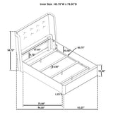 Leandro Burnished Black 55-inch Queen Wingback Bed - Ornate Home