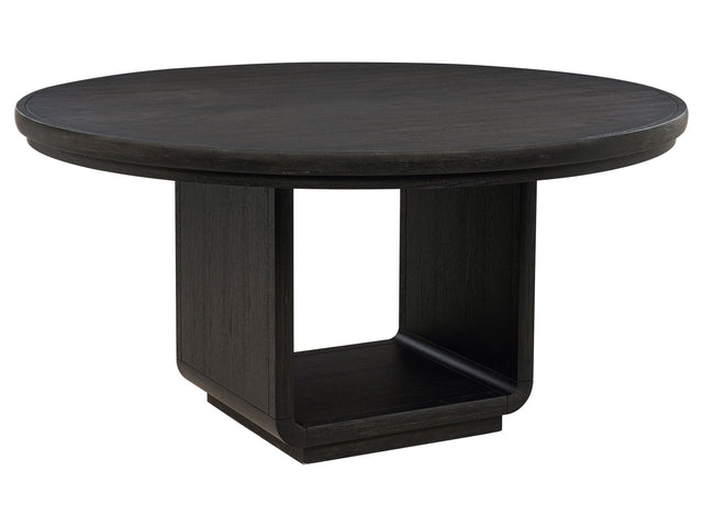 Leandro Burnished Black 60-inch Round Dining Table - Ornate Home