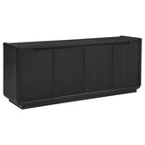 Leandro Burnished Black 72-inch 4-door TV Stand Media Console - Ornate Home