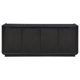 Leandro Burnished Black 72-inch 4-door TV Stand Media Console - Ornate Home