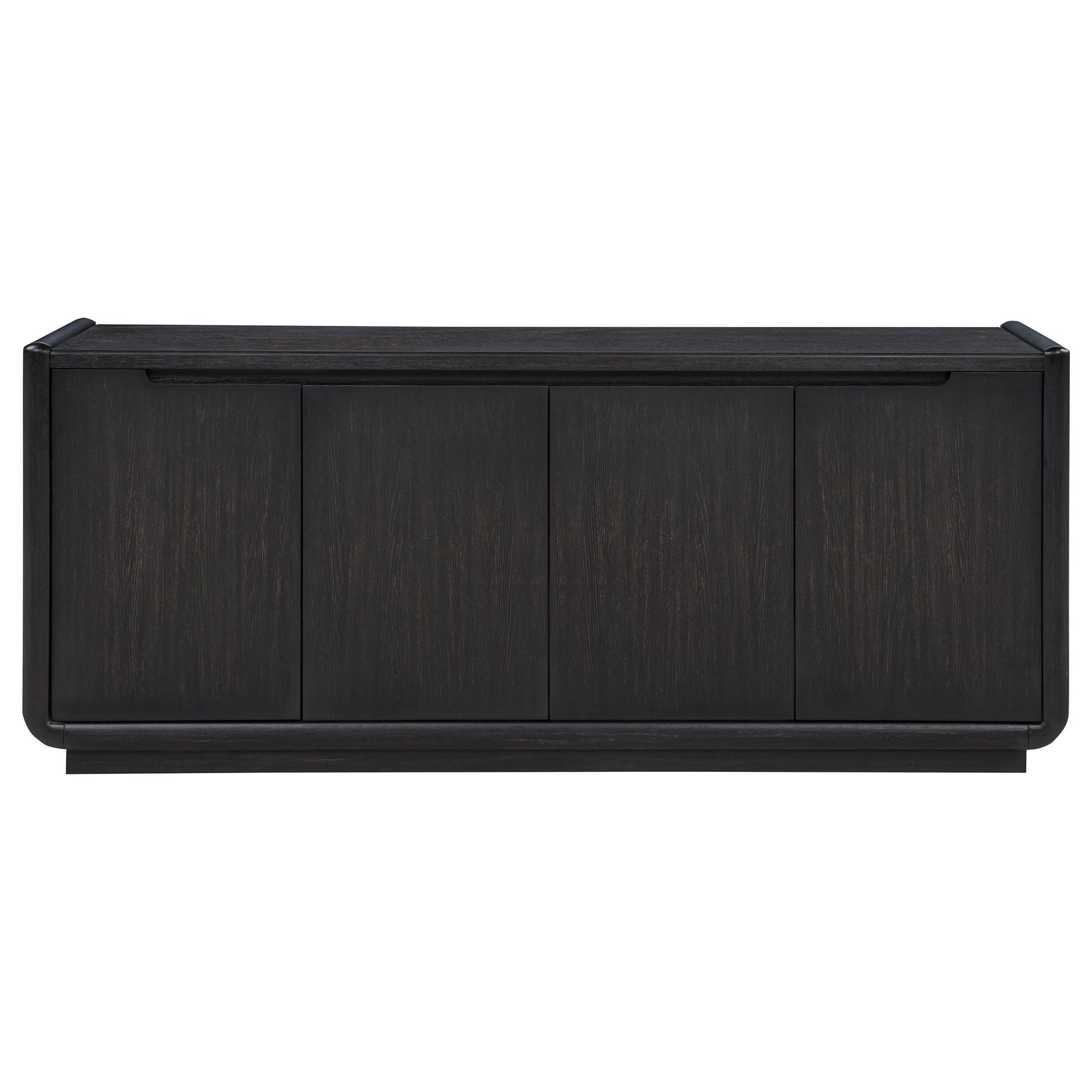 Leandro Burnished Black 72-inch 4-door TV Stand Media Console - Ornate Home