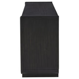 Leandro Burnished Black 72-inch 4-door TV Stand Media Console - Ornate Home