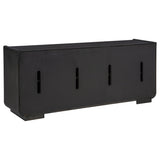 Leandro Burnished Black 72-inch 4-door TV Stand Media Console - Ornate Home