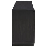 Leandro Burnished Black 72-inch 4-door TV Stand Media Console - Ornate Home