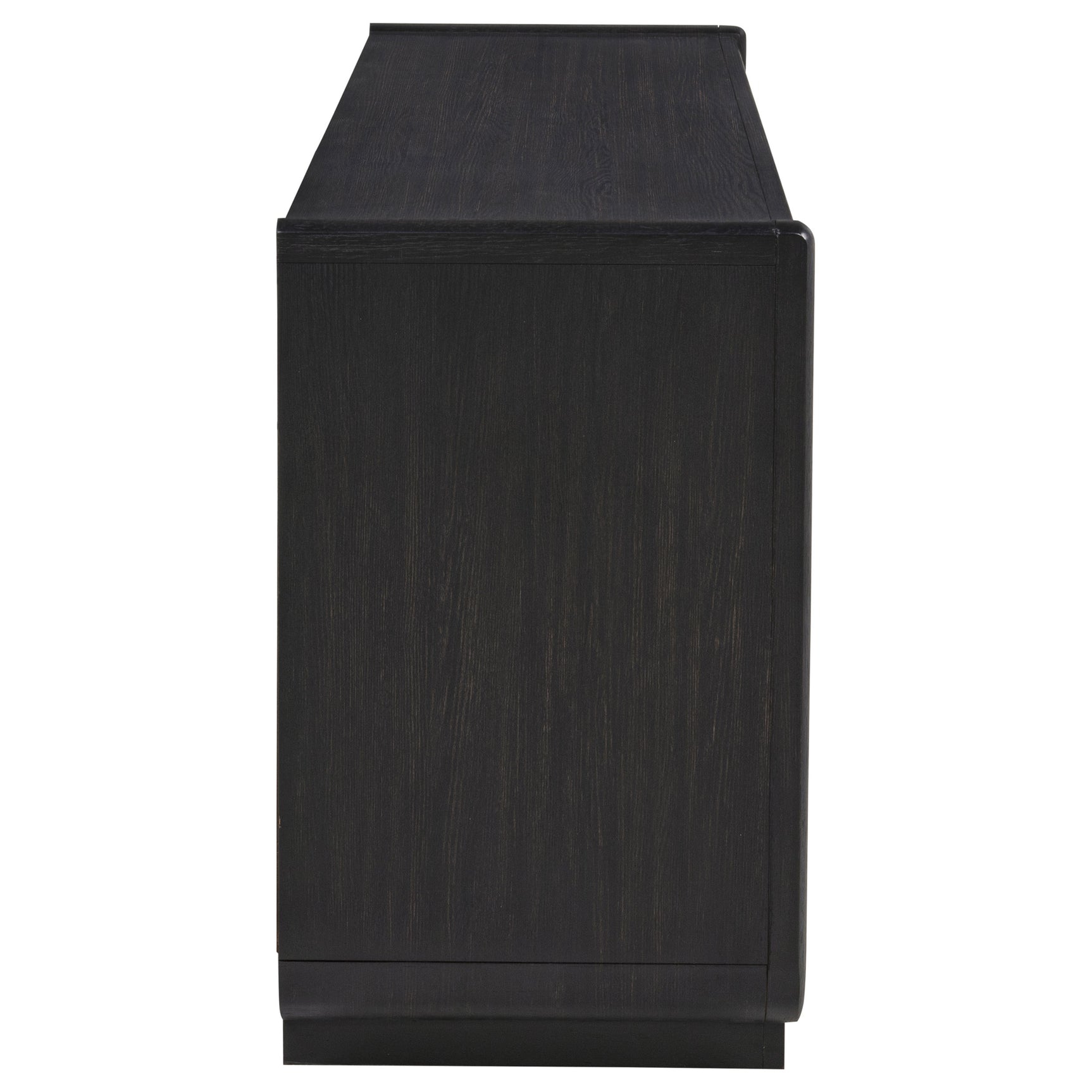 Leandro Burnished Black 72-inch 4-door TV Stand Media Console - Ornate Home