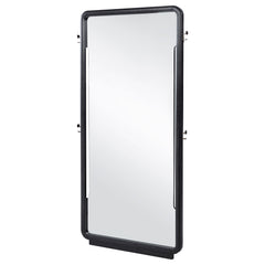 Leandro Burnished Black 76-inch Full Length Floor Mirror - Ornate Home
