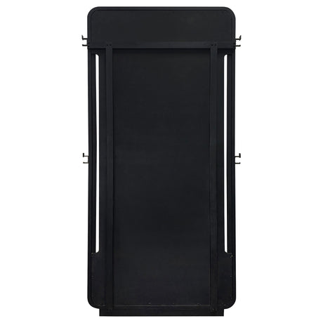 Leandro Burnished Black 76-inch Full Length Floor Mirror - Ornate Home