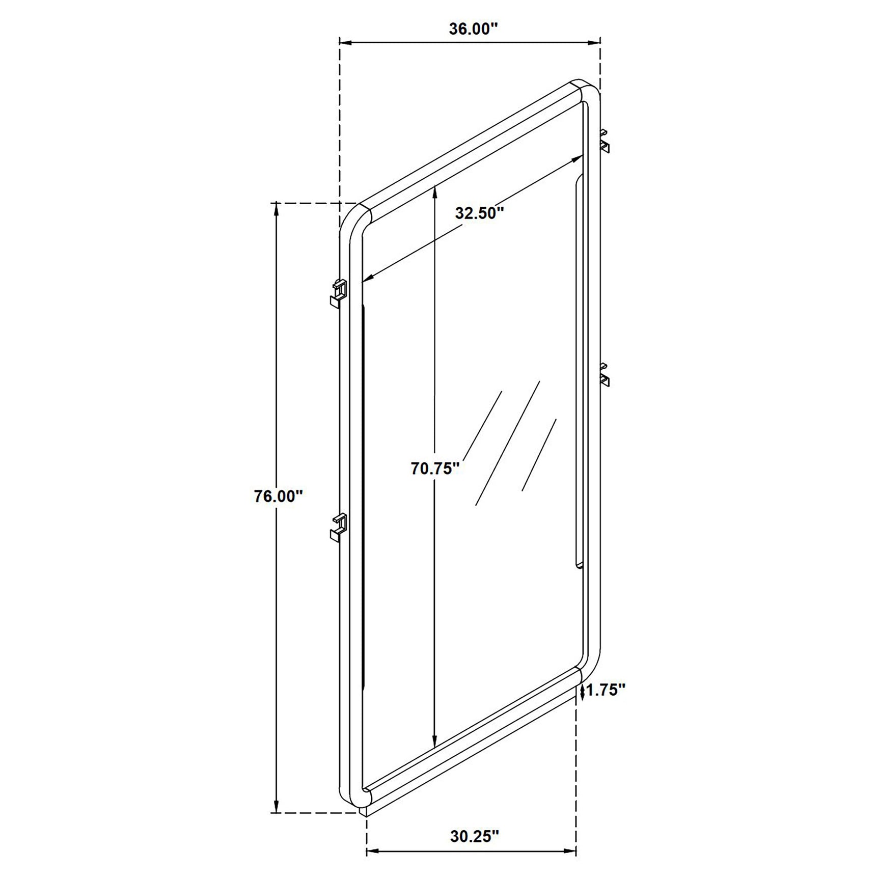 Leandro Burnished Black 76-inch Full Length Floor Mirror - Ornate Home