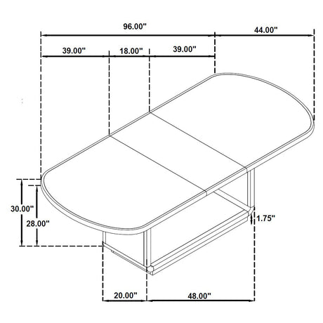 Leandro Burnished Black 78-inch Extension Dining Room Table - Ornate Home